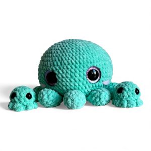 La famille Pieuvres Kawaii (Turquoise)