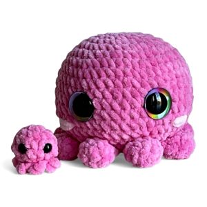 La Petite famille Pieuvres Kawaii (Rose)